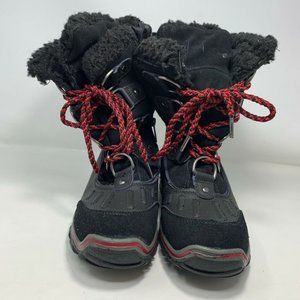 Pajar Womens Winter Snow Boots Black Red Lined 7.5